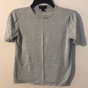 Gray silk top